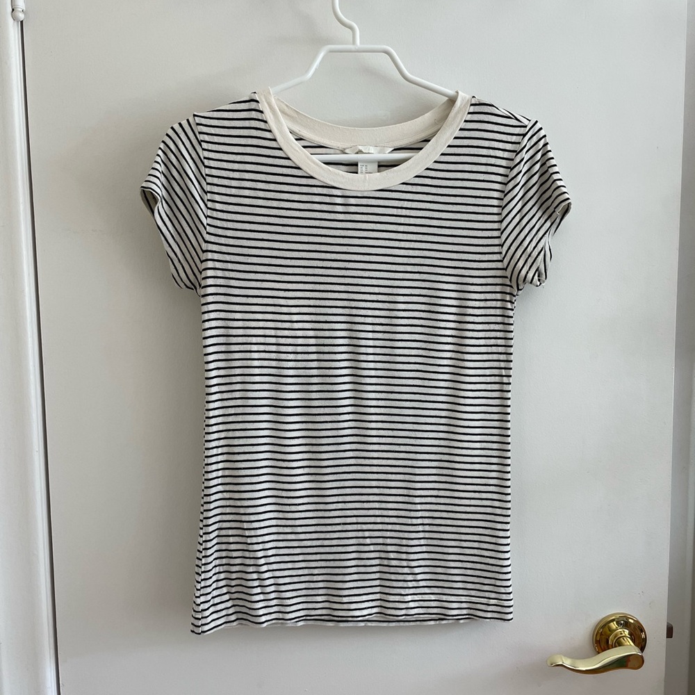 H&M Striped Black and White T-shirt